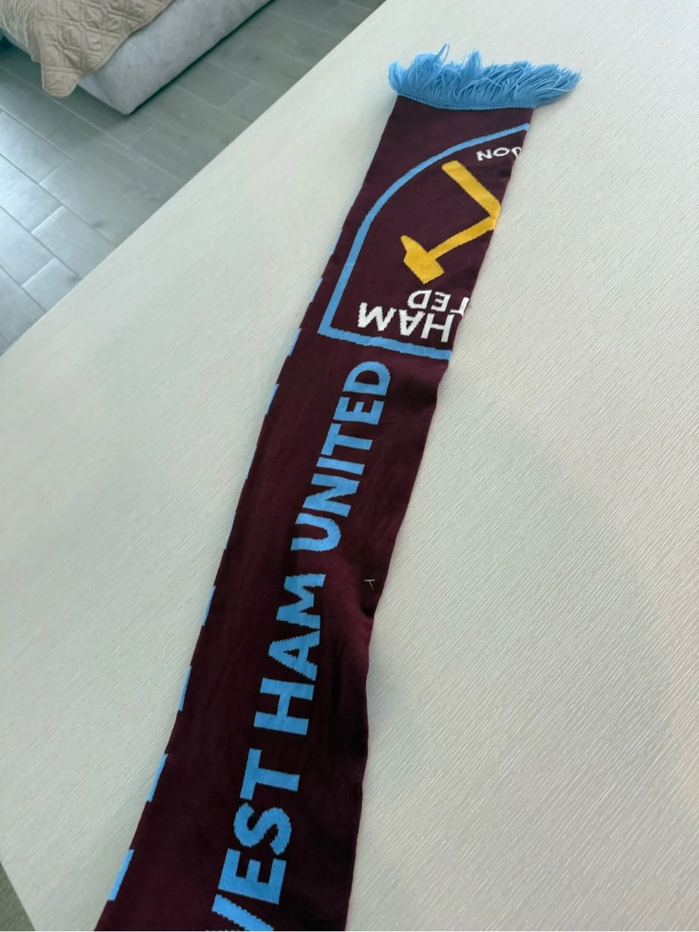 West Ham United Checkered Scarf - Claret & Sky
